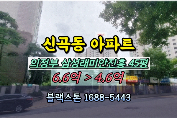  신곡동 삼성래미안진흥 경매 45평 의정부아파트