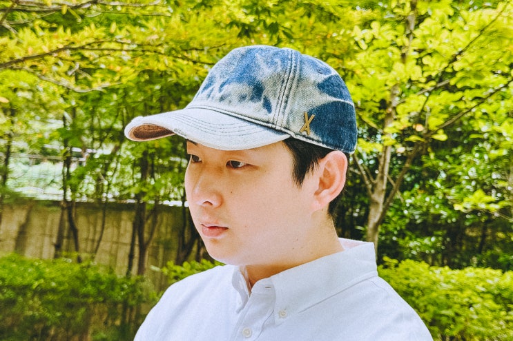  빈티지 악세사리 바잘 볼캡, 오버핏 데님 모자 코디