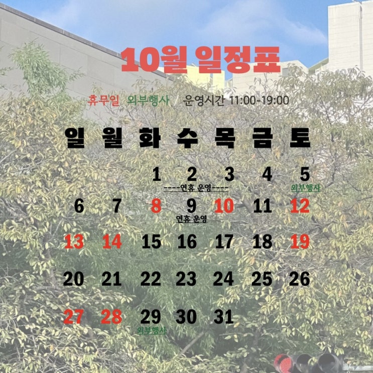  2024년 10월 일정