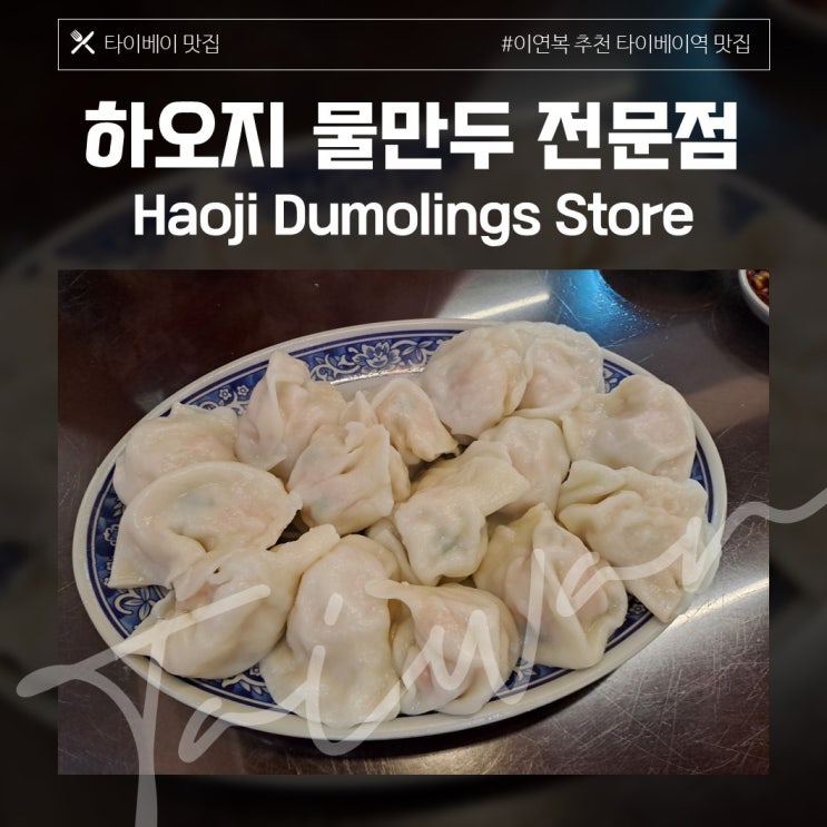  [타이베이 맛집] 하오지 물만두 전문점 / 이연복 추천 새우물만두 / 딘타이펑 보다 맛있었던 만두