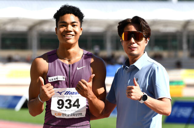 신기록·<b>3관왕</b> 도전 ‘고교 최고 스프린터’ 나마디 <b>조엘진</b>... 