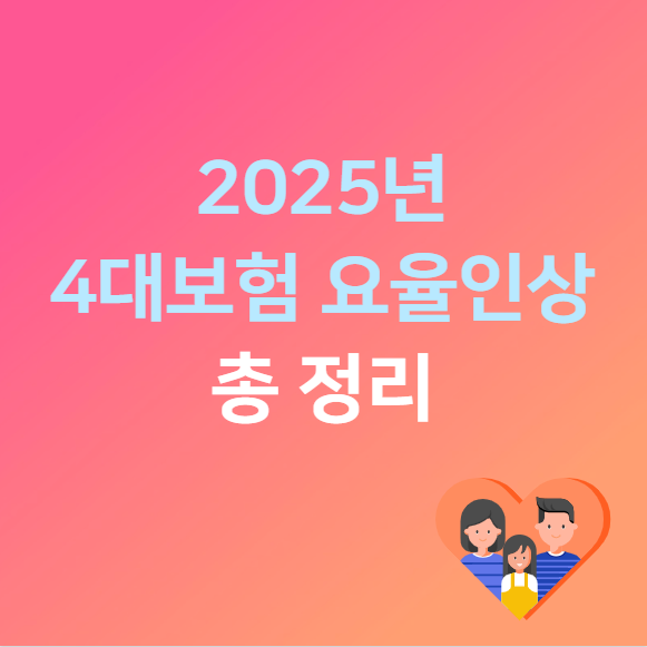 2025년 4대보험 요율인상 총정리 (고용보험 국민연금 건강보험)