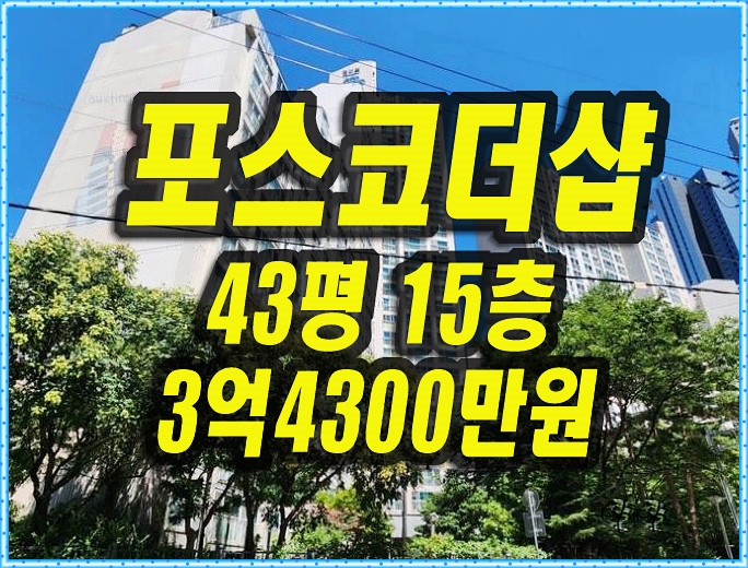  달서구아파트경매 진천동 월배역포스코더샾 43평형