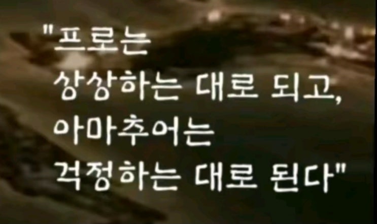  프로 와 아마추어의 차이
