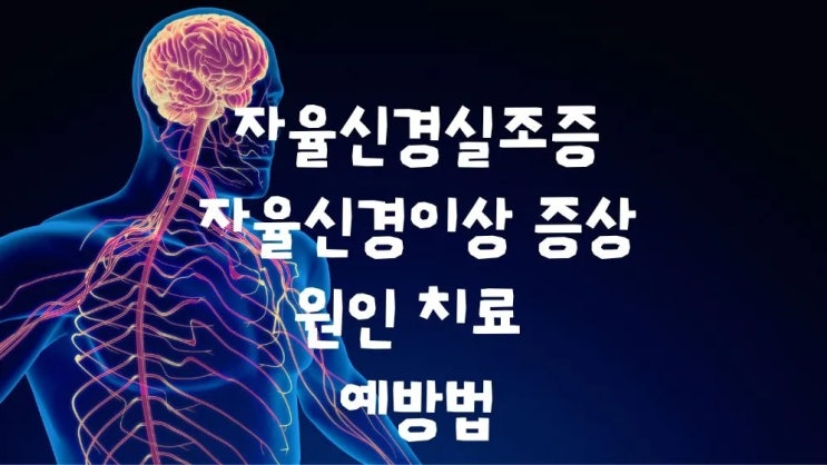  자율신경실조증 자율신경이상 이유 증상 원인 치료 예방법