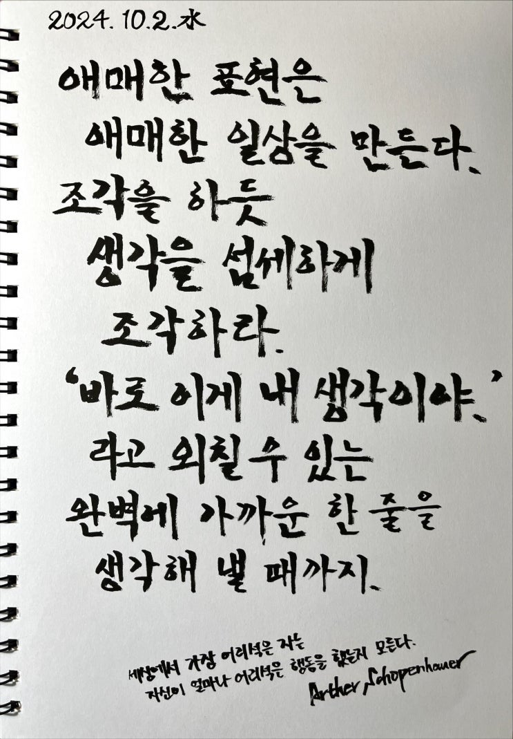  [필사] 생각을 섬세하게 조각하라