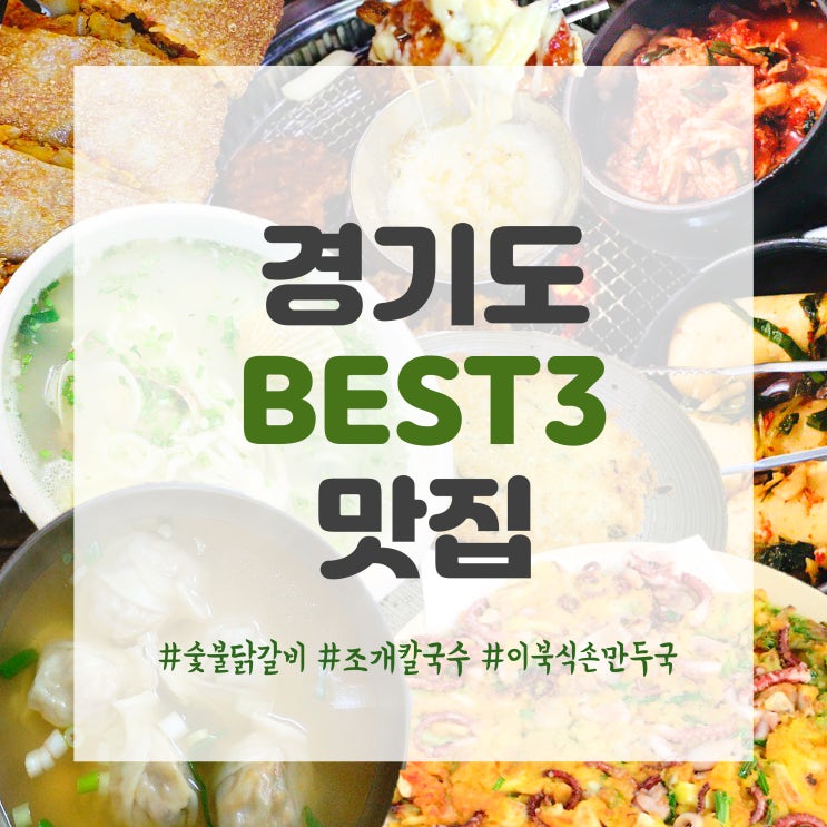  경기도 맛집 Best3 feat. 숯불닭갈비 조개칼국수 이북손만두국