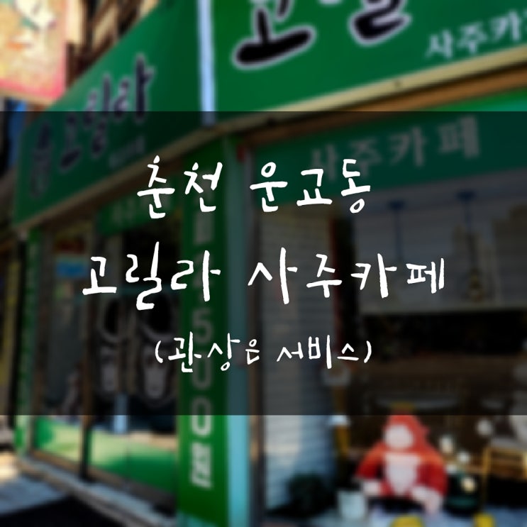  춘천 시내 데이트 관상과 사주를 함께 즐기는 운교동카페 고릴라사주카페