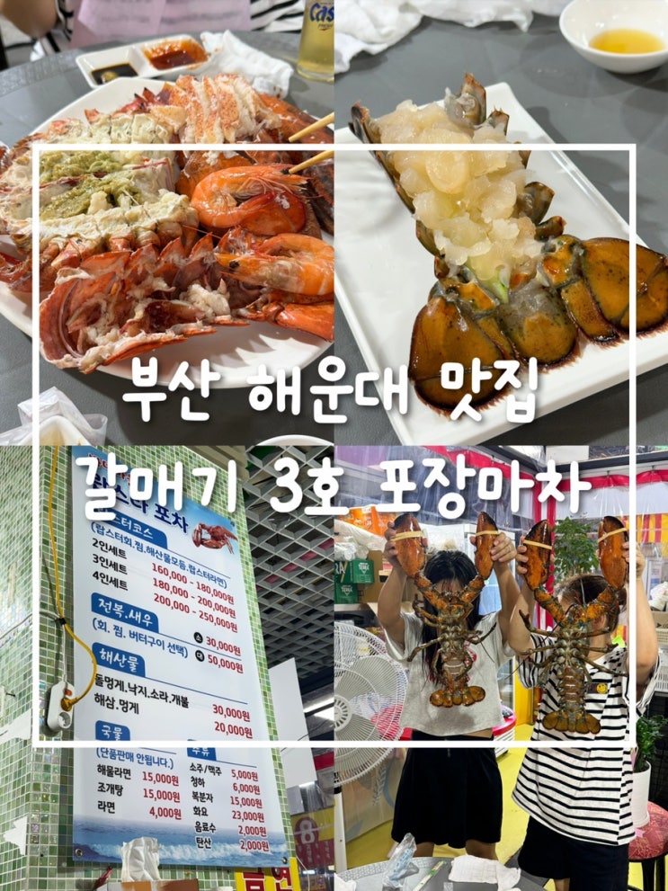  해운대 바다마을 랍스터 포장마차 – 갈매기3호 삼환미포씨랜드에서 만난 특별한 랍스터 코스!