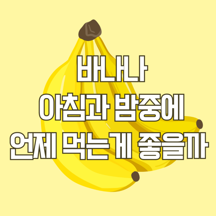  바나나 적정 섭취량과 아침 밤 언제 섭취하는 것이 좋을까