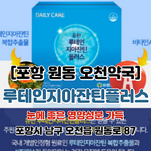유한양행 루테인지아잔틴플러스 ; 루테인지아잔틴비타민A 함유 황반변성예방