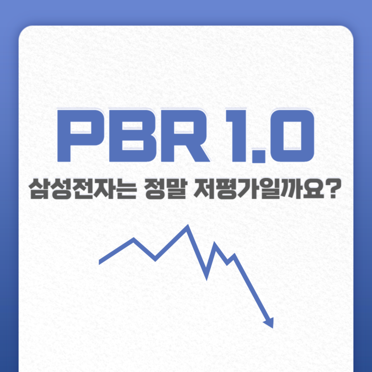  PBR 1.0 삼성전자는 정말 저평가일까, PBR 뜻과 의미