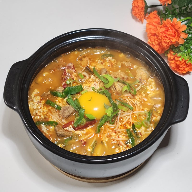 초당순두부찌개 레시피 양념 재료 돼지고기 김치 요리 끓이는법