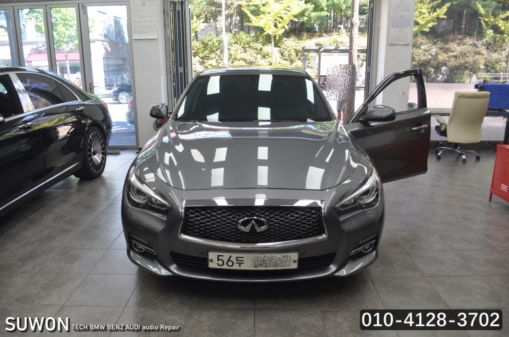  인피니티 Q50 인터치 LCD파손 터치패널 파손 먹통 교환 - 수원테크(수입차오디오수리전문)