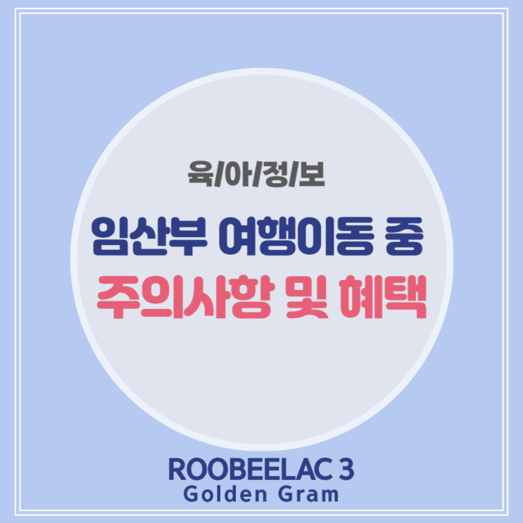  임산부가 여행 이동 중 주의사항과 혜택 by.덴마크 슈퍼 프리미엄 분유 루비락 3