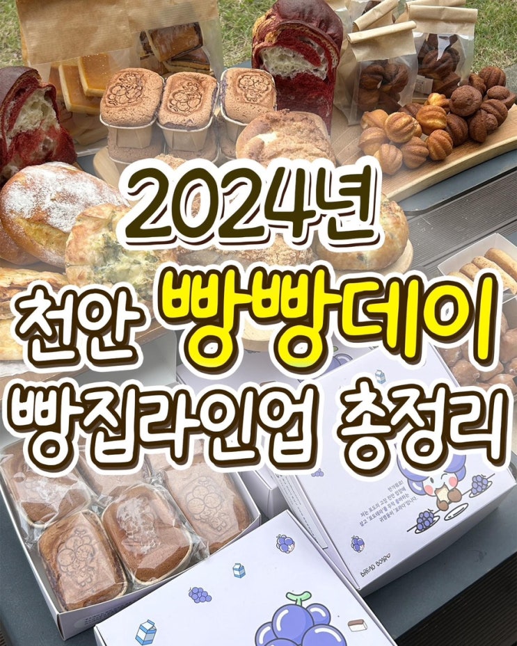 천안 가볼만한곳 2024 천안 빵빵데이 빵집라인업 | 천안시청페이스북