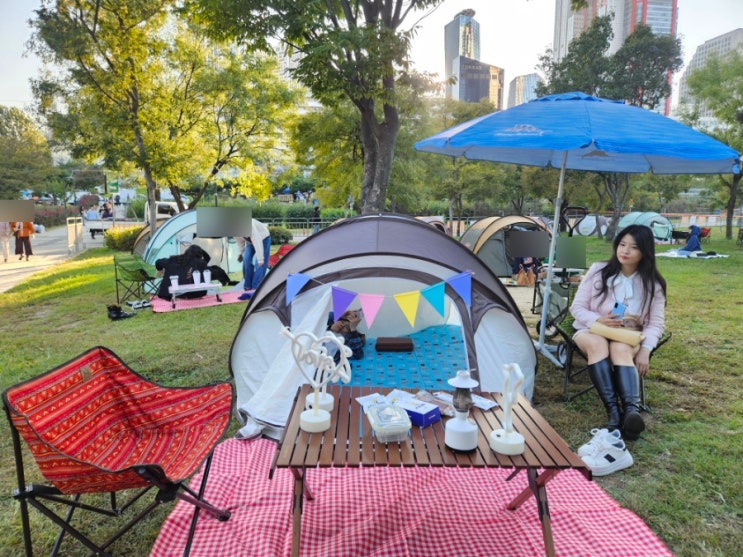  여의도한강공원 써니텐트 한강텐트 대여 텐트존 피크닉 데이트