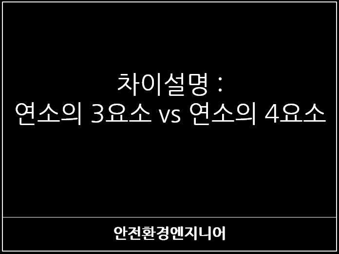  차이설명 : 연소의 3요소 vs 연소의 4요소