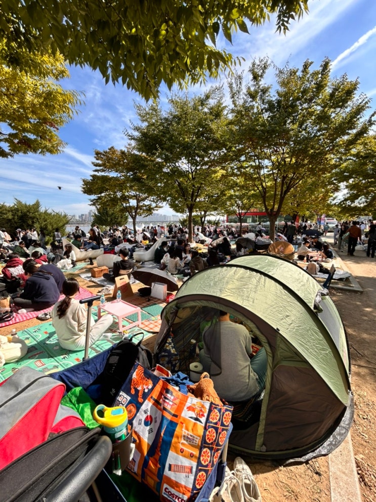 2024 세계<b>불꽃축제</b>(오후 12시 도착)_여의도 한강공원 <b>인파</b>... 