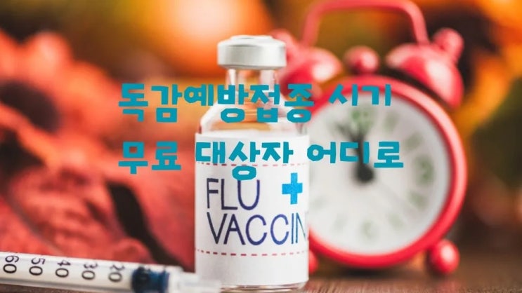  독감예방접종 시기 무료 어디로 고위험군 이유 독감 증상