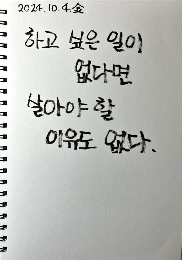  [필사] 하고 싶은 일을 만들어봐봐