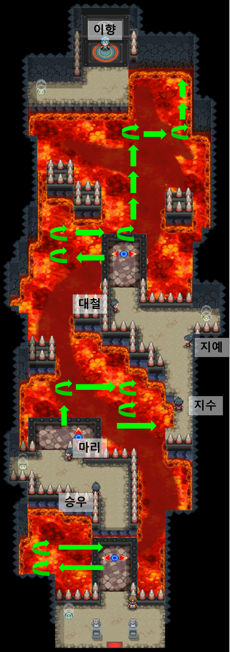  포켓몬 하트골드 공략 13(일) - 검은먹체육관, 못먹은 아이템 정리2, 용의굴, 45번도로, 46번도로, 어둠의동굴