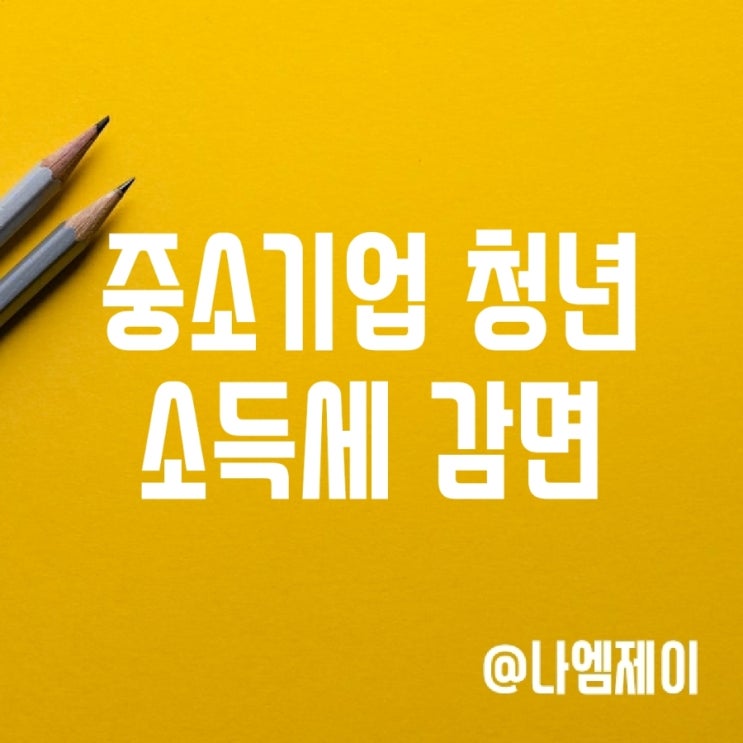중소기업 청년취업자 소득세 세금 감면 신청 대상 중소기업 청년취업자 소득세 세금 감면 신청 대상