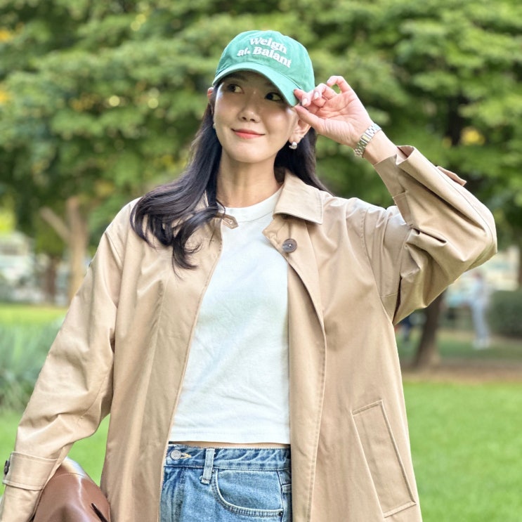  발란트 여자 볼캡 가을 코디! 대두모자 광대 커버