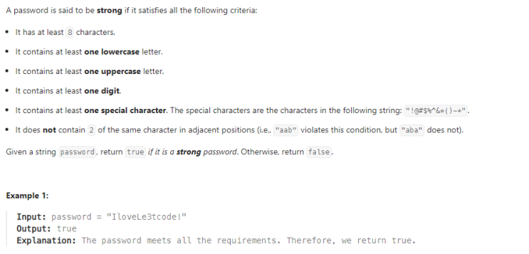  JAVA_LeetCode 2299_Strong Password Checker II