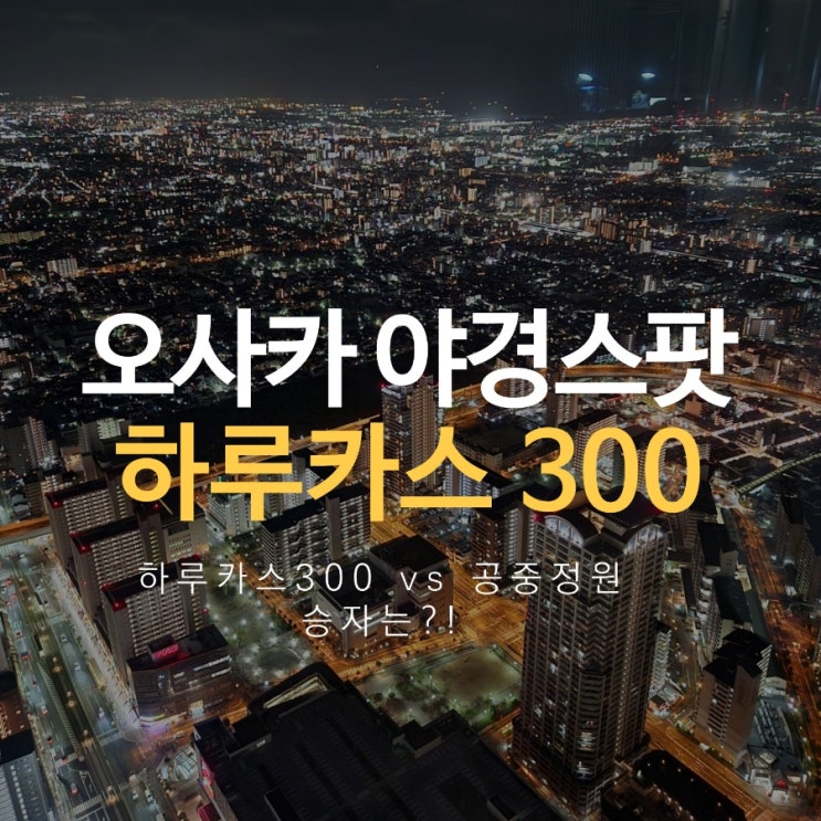  오사카 야경명소 하루카스 300 전망대 vs 공중정원 전망대 둘 중 한곳만 가야 한다면?!