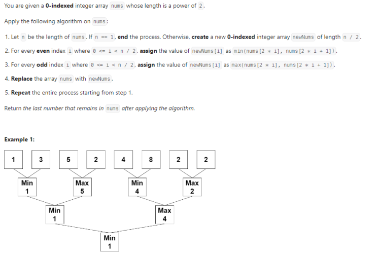  JAVA_LeetCode 2293_Min Max Game