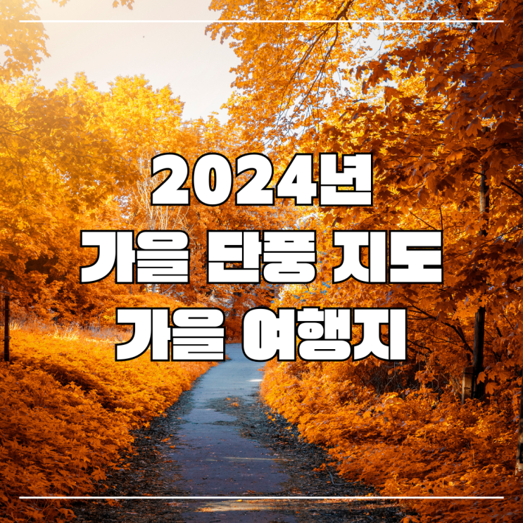  2024년 가을 단풍 시기 가을 여행지와 단풍 명소