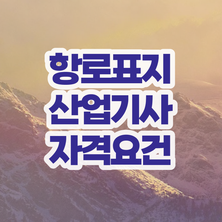  항로표지산업기사 하는일 항로표지산업기사 응시조건 집에서 온라인으로 간편하게 준비한 비법