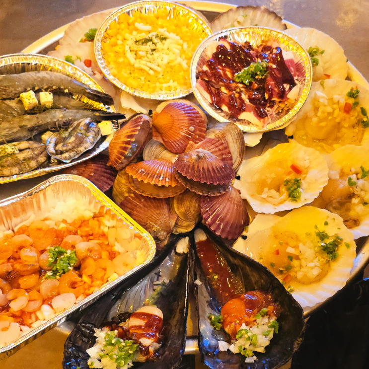  부산 맛집) 광안리 조개구이, 새우, 전복 가족과 함께 가볼만한 곳 조개대교 광안점 내돈내산