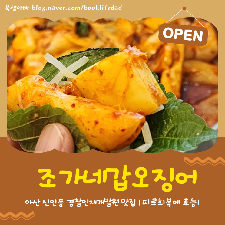  아산 경찰인재개발원 인근 신인동 맛집, 조가네갑오징어