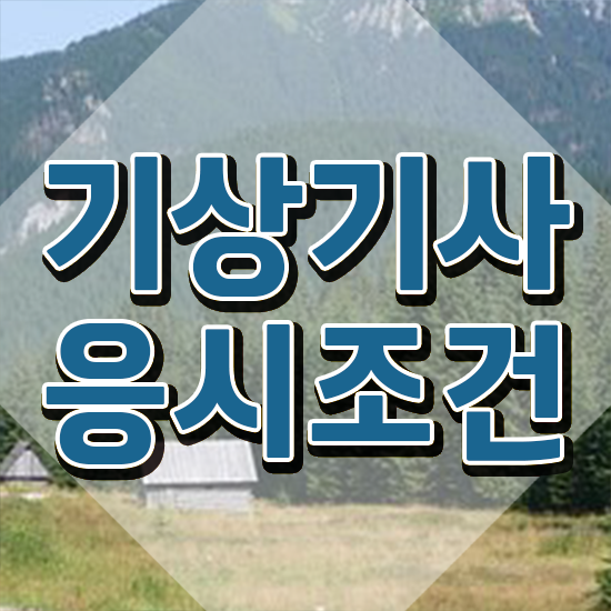  기상기사 응시조건 인강만 듣고 간단하게 끝낸 전략