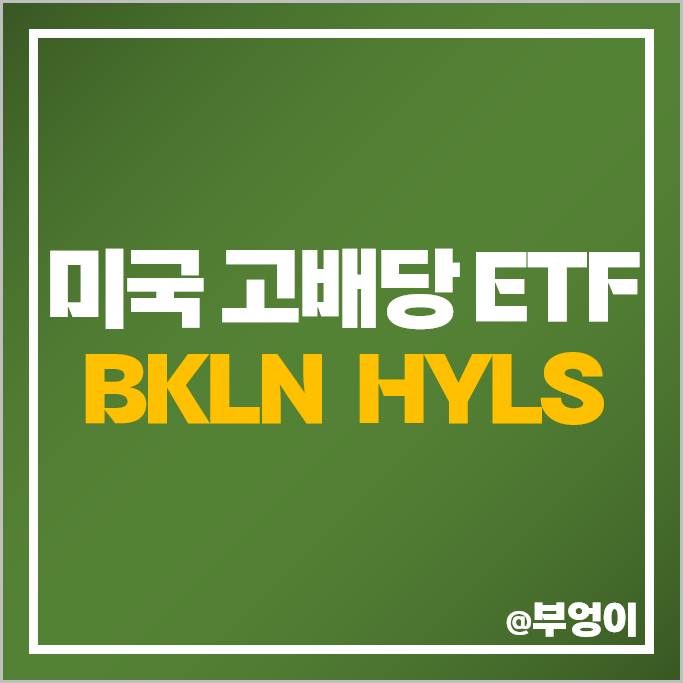 미국 고배당주 ETF 투자 방법 BKLN HYLS 주가 배당 미국 고배당주 ETF 투자 방법 BKLN HYLS 주가 배당