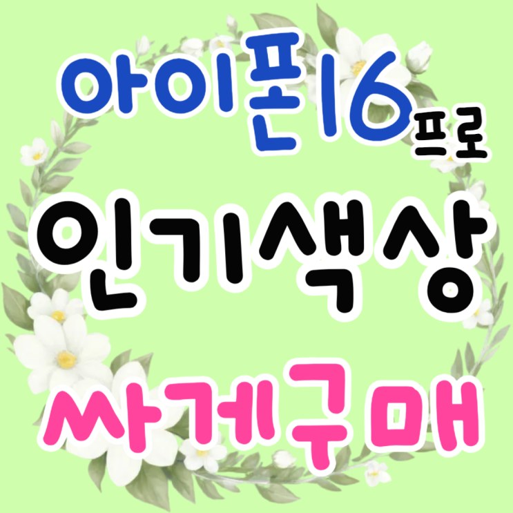아이폰16 프로 화이트 인기색상 싸게사는 법 아이폰16 프로 화이트 인기색상 싸게사는 법