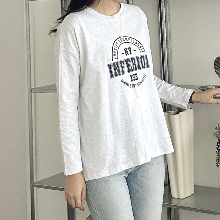  여성 라운드넥 기본 면 긴팔 티셔츠, 데일리룩 레이어드 필수 아이템 추천!
