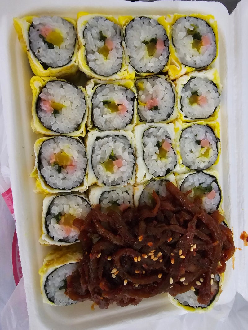 천안 성정동 김밥 달인계란말이김밥 1인분 7천원
