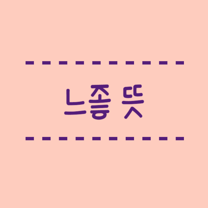  느좋 뜻 신조어 유래, 느좋남 뜻