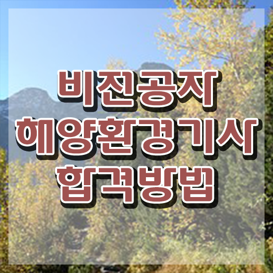  해양환경기사 시험자격 온라인 과정으로 단기간에 성공한 후기
