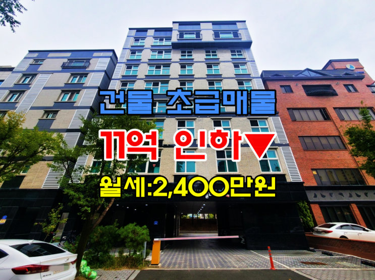  11억 내린 초급매물 수익률 9.4% 대전 유성구 충남대 정문 앞 대전 상가건물 매매