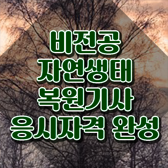 자연생태복원기사 관련학과 자연생태복원기사 응시조건 독학으로 편하게 성공한 전략