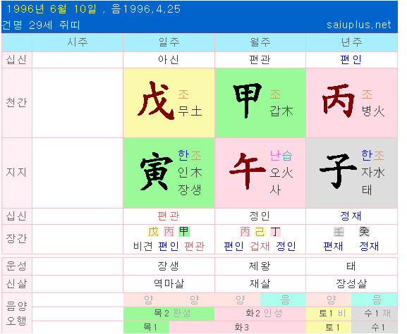 SEVENTEEN Jun's Saju