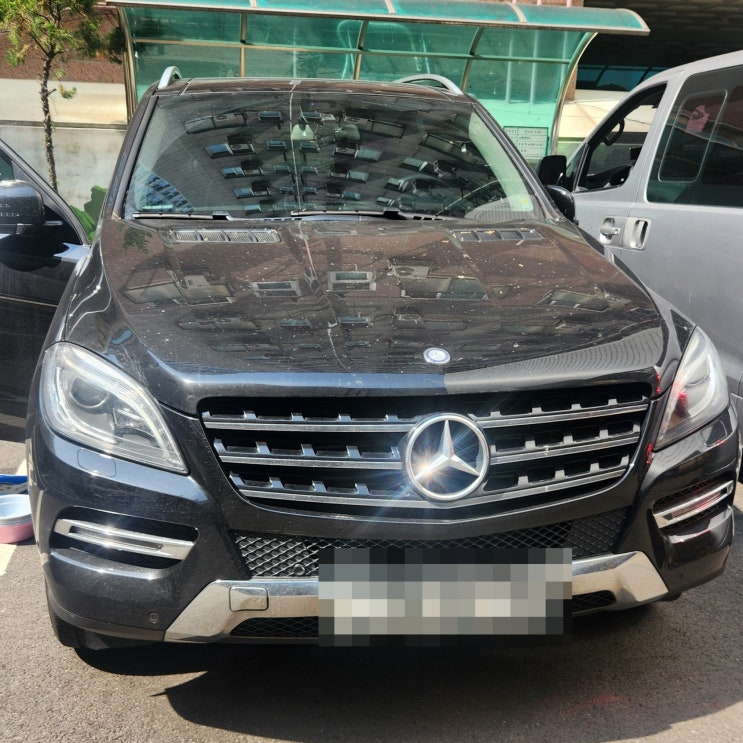  잠실실내세차 벤츠ML클래스 자동차 에어컨 곰팡이 제거 에바크리닝 시공