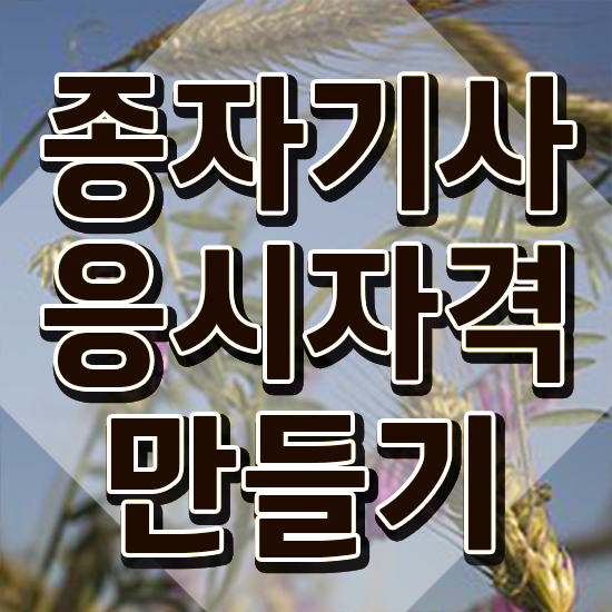  종자기사 필답 종자기사 시험응시조건 학점은행제로 간단하게 완료한 비법