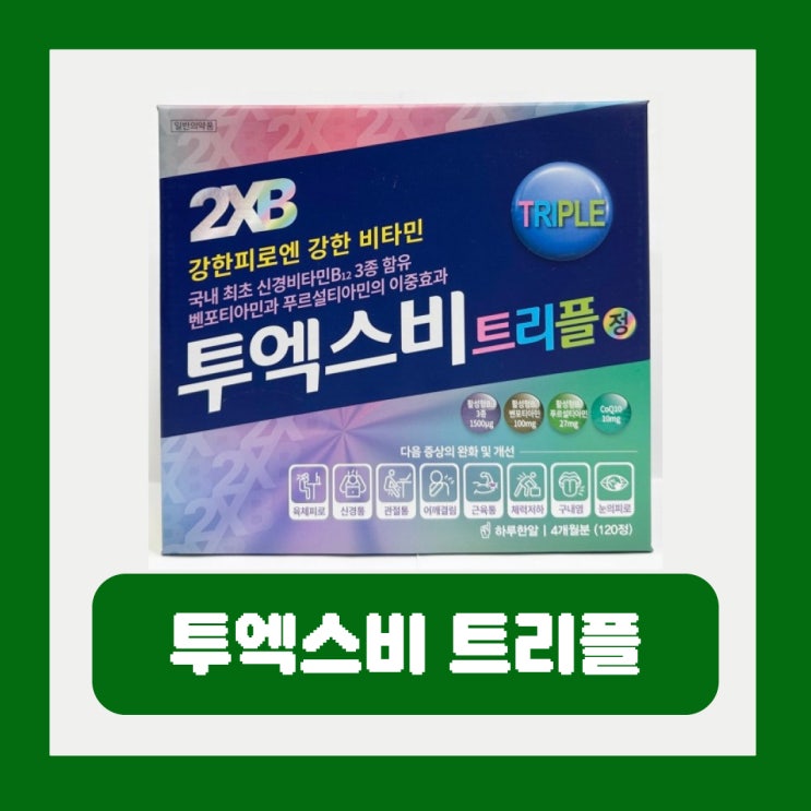  투엑스비 트리플 가격 성분 골드 차이점 효과 부작용