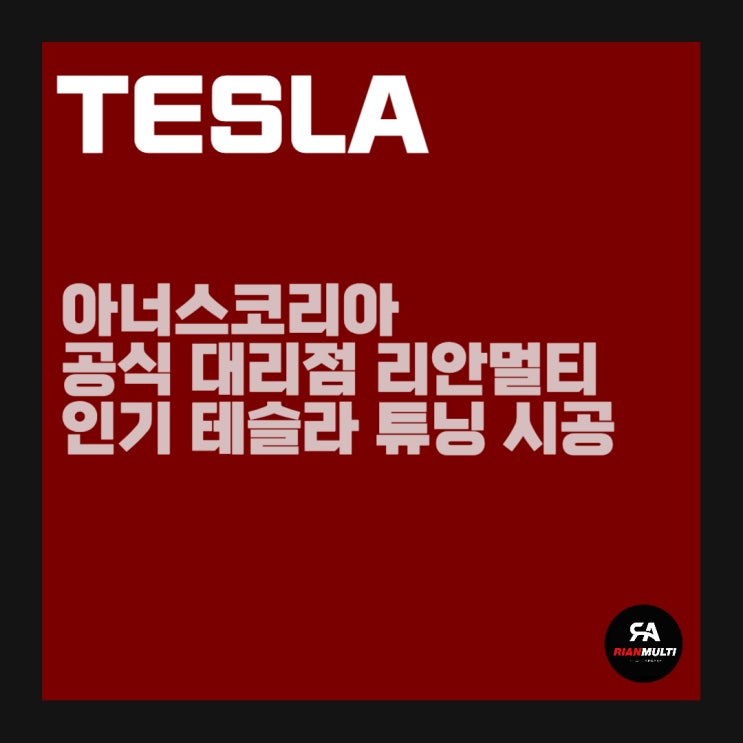  리안멀티 테슬라 인기 튜닝 시공 모음(안산,군포,시흥,화성)