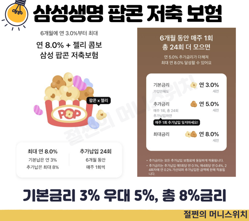 모니모 삼성생명 팝콘 저축보험 8